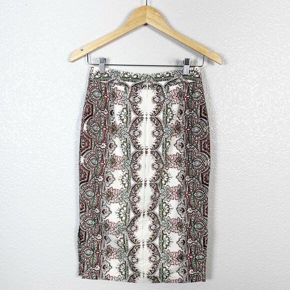 Maeve by Anthropologie Women’s Kaleidoscope Button-Front Pencil Skirt Size 0 - Picture 6 of 12